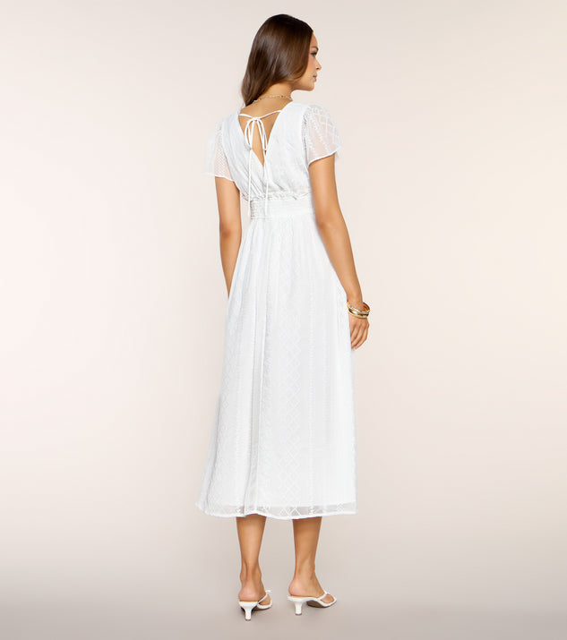 Windsor Garden Kisses Flutter Sleeve Midi Dress - Image 2