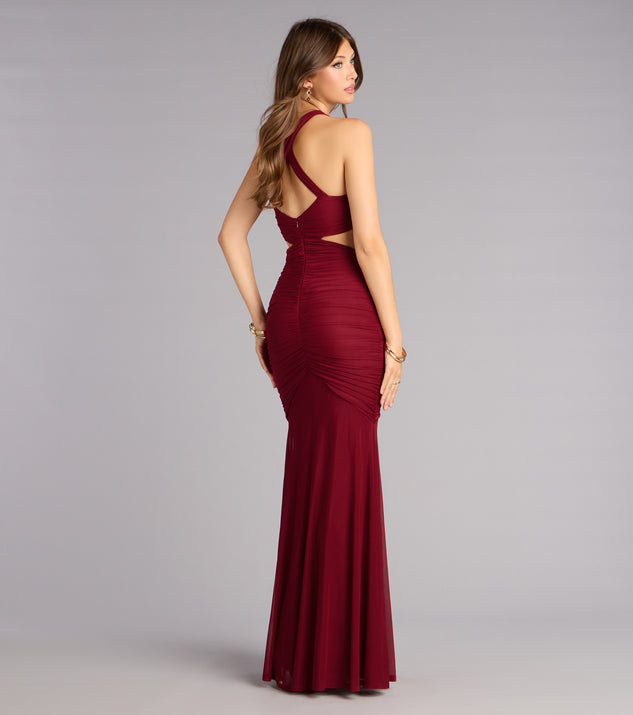 Windsor Giana Ruched Mesh Mermaid Dress - Image 2