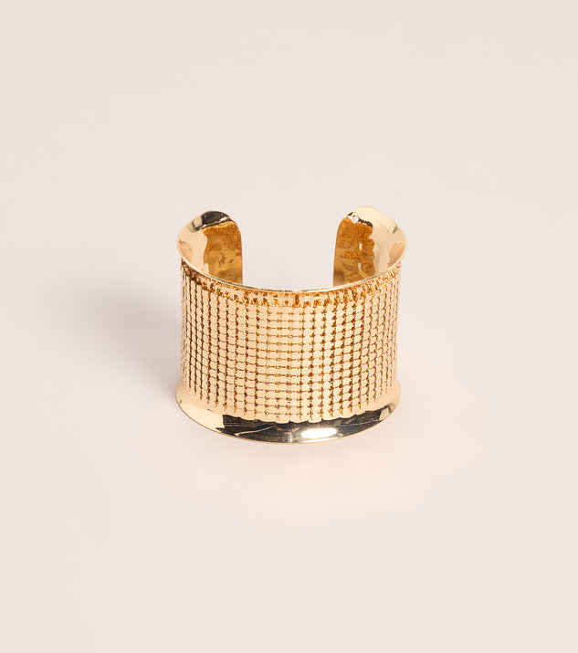 Windsor Gilded Lines Wide Cuff Bracelet - Image 2
