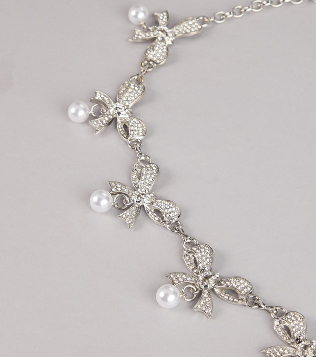 Windsor Glam Bow And Pearl Charm Belt - Image 3