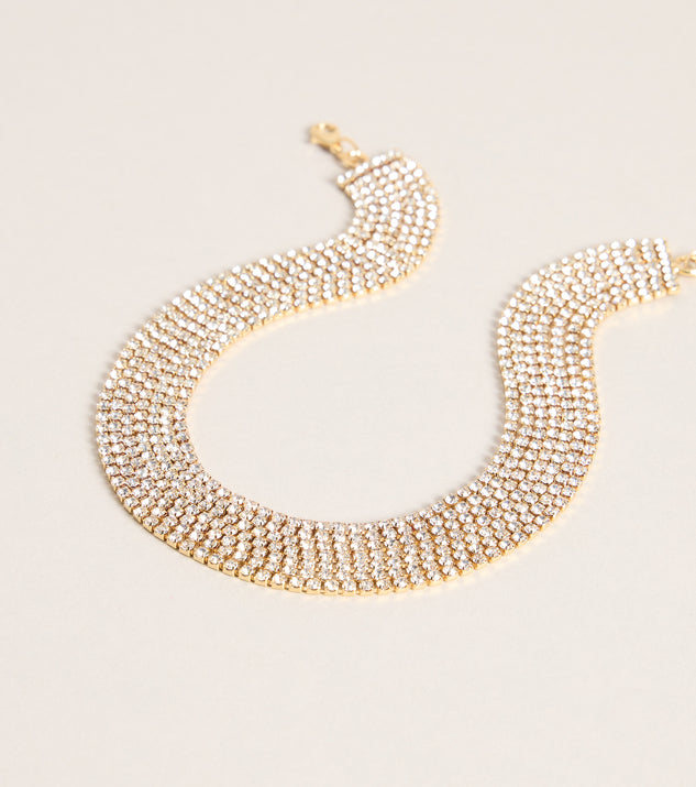 Windsor Glam Girl Layered Rhinestone Necklace - Image 2