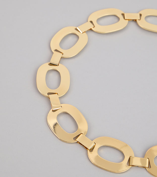 Windsor Glam Goals Oval Chain Belt - Image 2