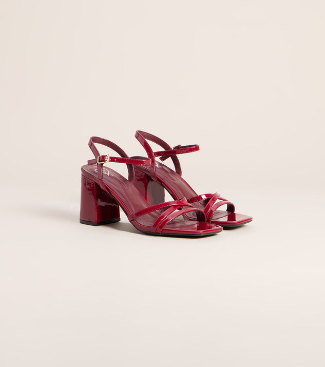 Windsor Gloss Game Strappy Block Heels - Image 2