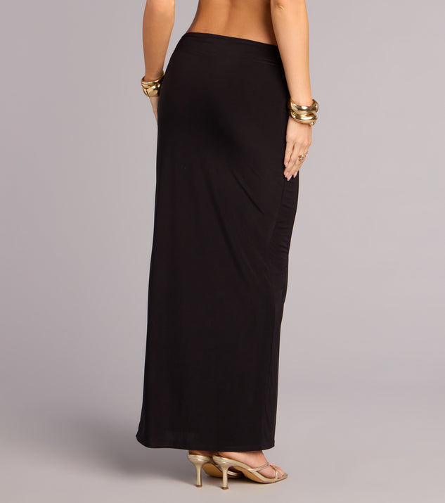 Windsor Going Somewhere Wrap Slit Maxi Skirt - Image 2