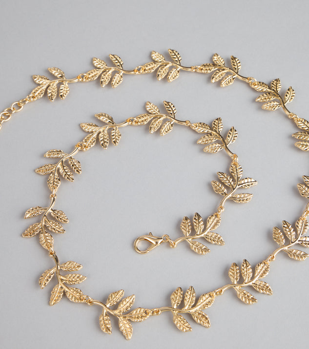 Windsor Golden Flair Leaf Chain Belt - Image 3