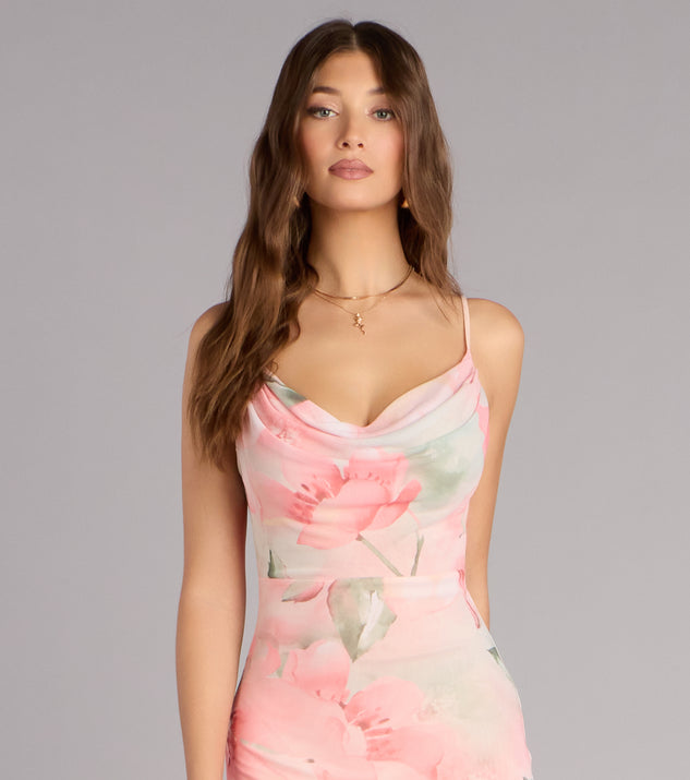 Windsor Grace In Motion Floral Open Back Midi Dress - Image 3