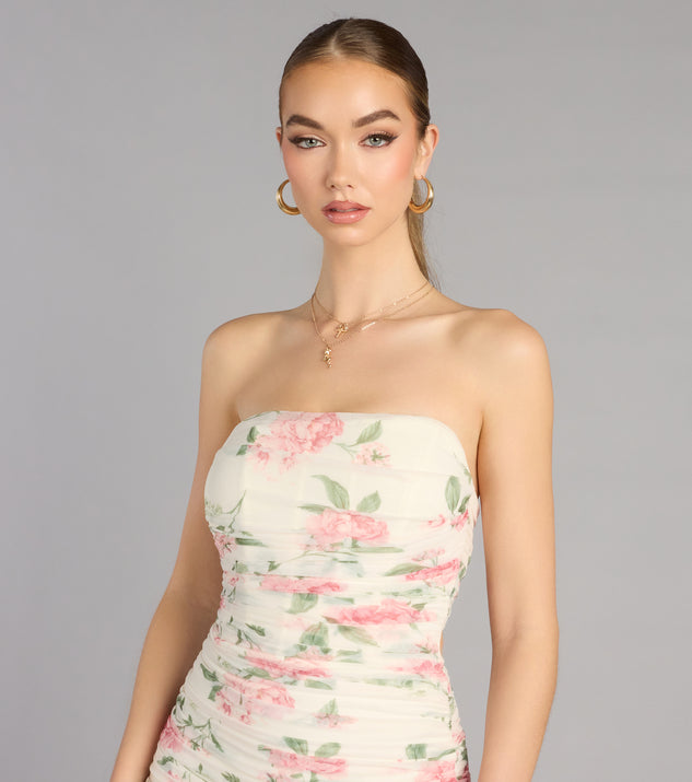 Windsor Hadley Floral A-Line Slit Formal Dress - Image 3