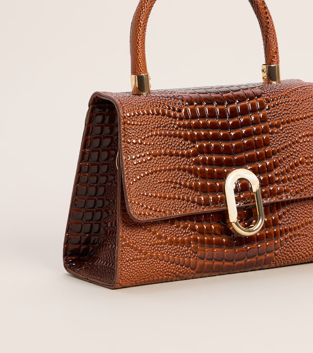 Windsor Handle The Day Croc Embossed Handbag - Image 2