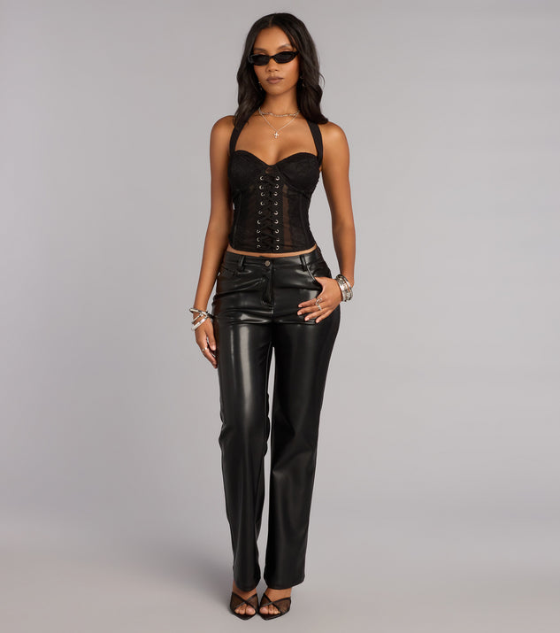 Windsor Handle With Care Lace Up Bustier Top - Image 3