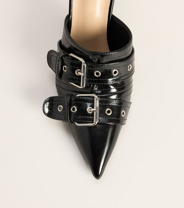 Windsor Headline Worthy Buckle Stiletto Pumps - Image 3
