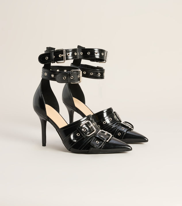 Windsor Headline Worthy Buckle Stiletto Pumps - Image 2