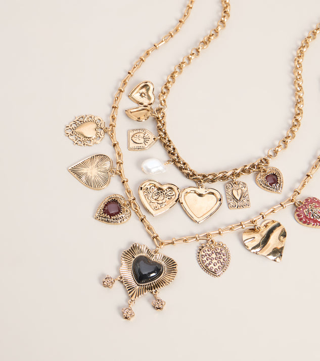 Windsor Heart List Charm Necklace Set - Image 2