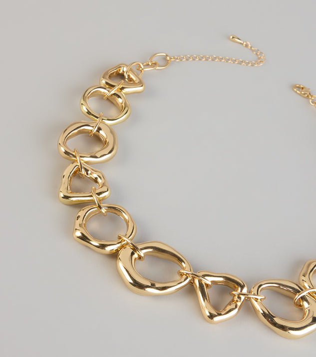 Windsor Heart On Lock Statement Necklace - Image 3