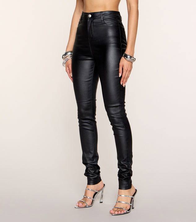 Windsor High-Rise Coated Skinny Pants - Image 2