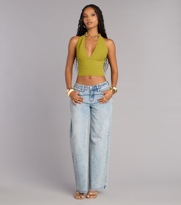 Windsor Hot Plans Halter Crop Top - Image 2