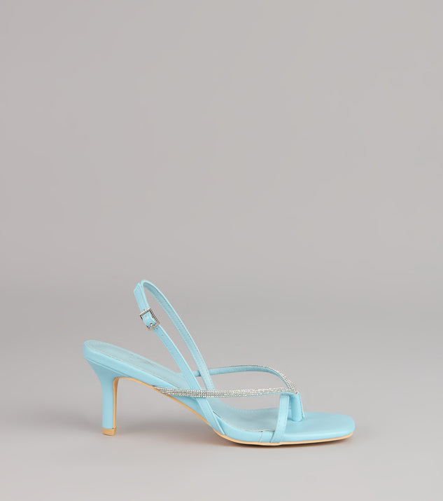Windsor Icy Plans Rhinestone Thong Slingback Heels - Image 2