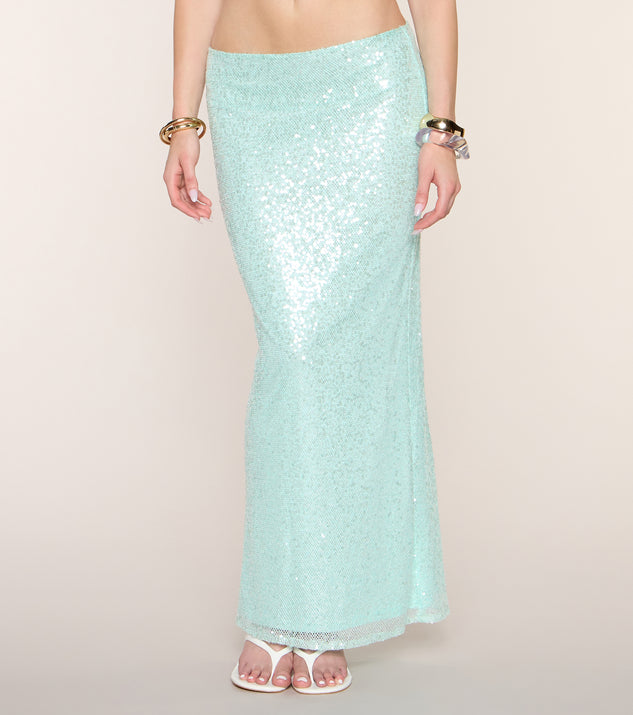 Windsor Instant Shine Sequin Maxi Skirt - Image 3