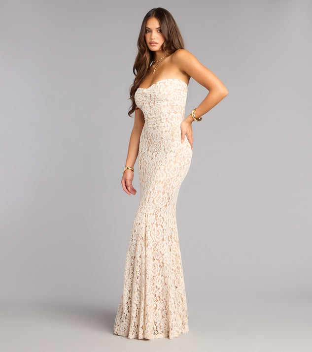 Windsor Isabelle Lace Sweetheart Mermaid Formal Dress - Image 3