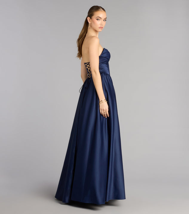 Windsor Ivana Satin Ball Gown With Pockets - Image 2
