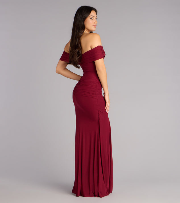 Windsor Katie Mesh Off-The-Shoulder Formal Dress - Image 2