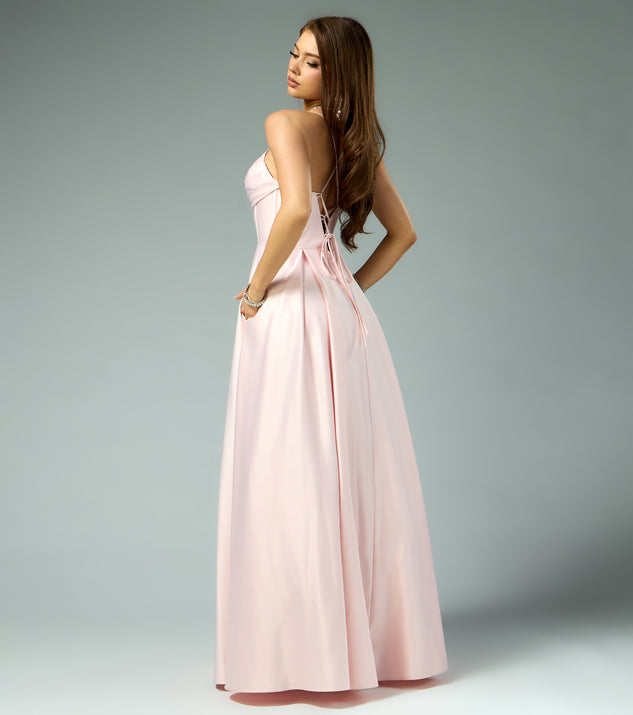 Windsor Kayce Satin Corset Lace-Up Ball Gown - Image 2