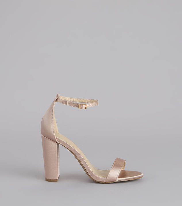 Windsor Keep It Chic Satin Block Heels - Image 2