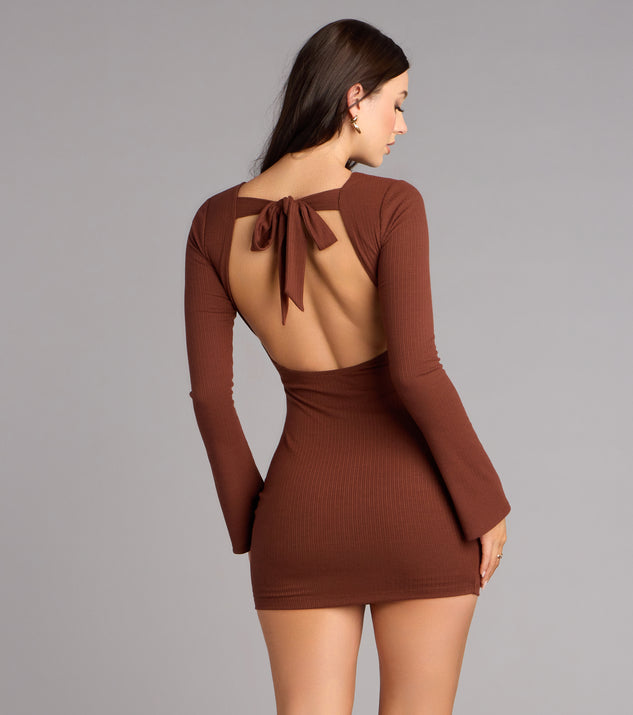 Windsor Keep Them Curious Tie Back Mini Dress - Image 2