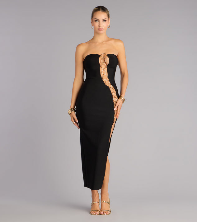 Windsor Kendra O-Ring Cutout Bandage Formal Dress - Image 2