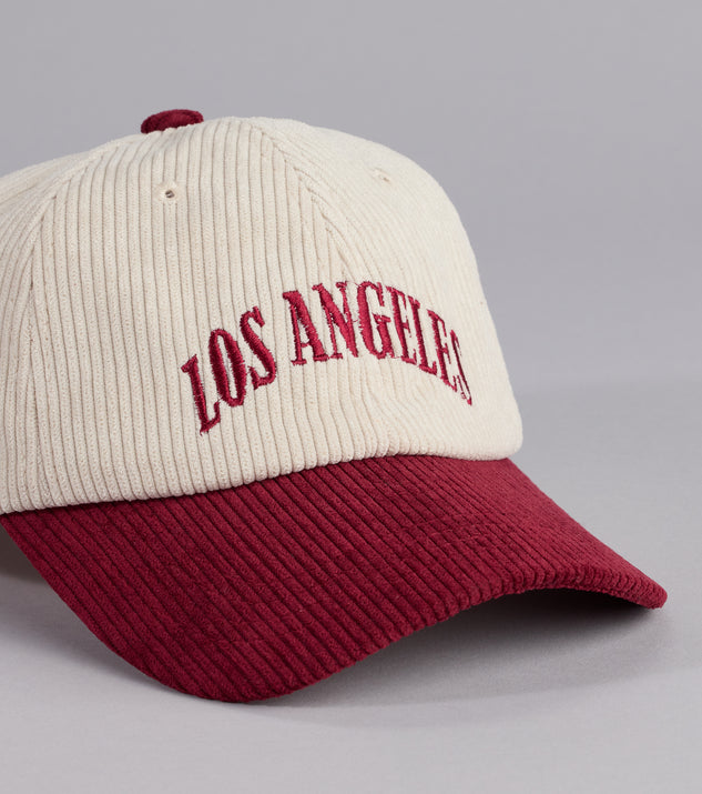 Windsor LA Vibes Corduroy Baseball Cap - Image 3