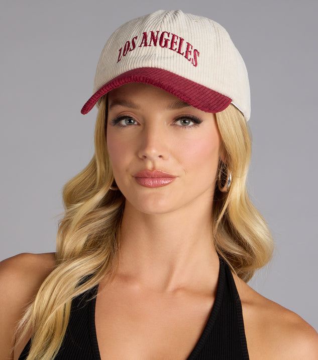 Windsor LA Vibes Corduroy Baseball Cap - Image 2