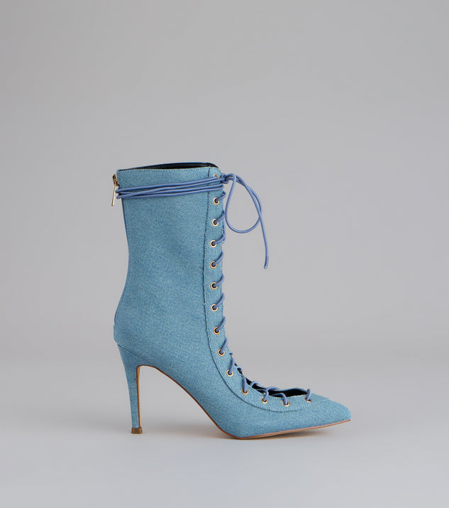 Windsor Lace It Up Stiletto Booties - Image 2