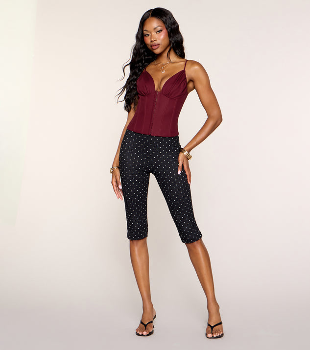 Windsor Lace Up Look Corset Crop Top - Image 2