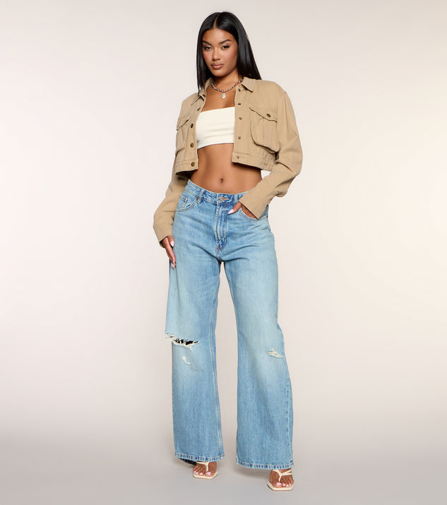 Windsor Laid-Back Looks Twill Cropped Jacket - Image 2