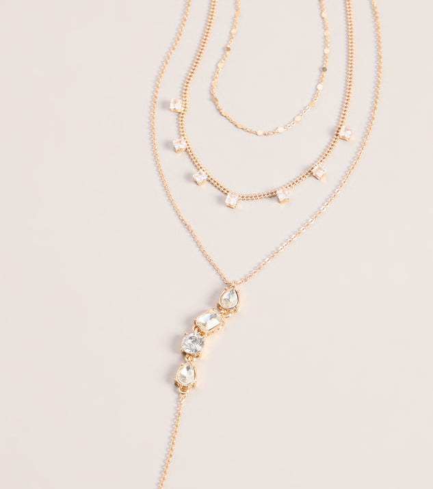 Windsor Layered Shine Lariat Necklace - Image 2
