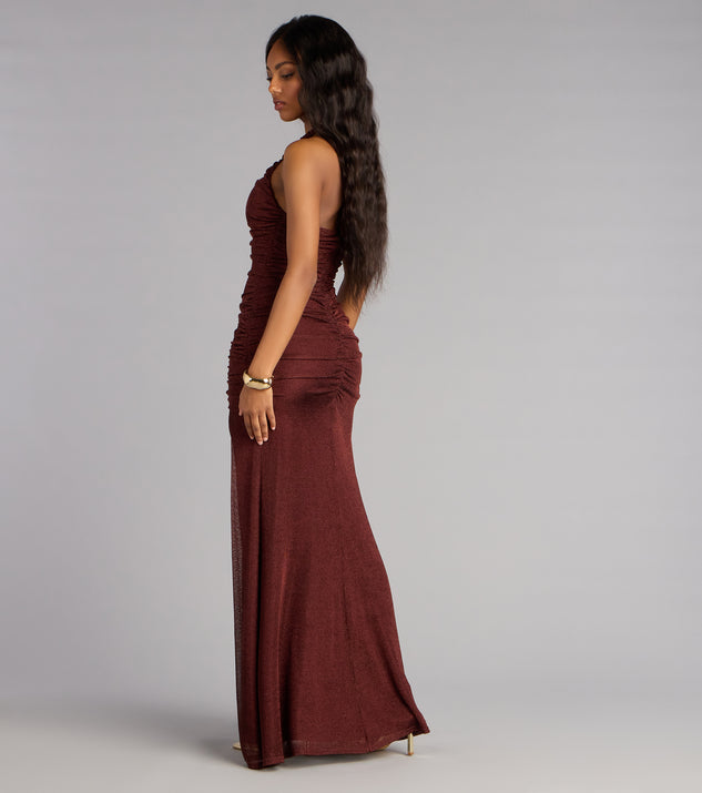 Windsor Letina Metallic Knit Mermaid Formal Dress - Image 2