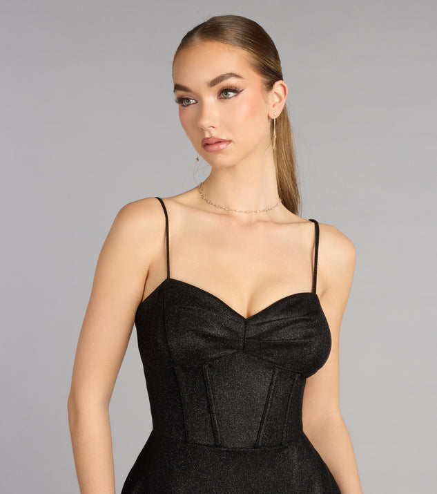 Windsor Leyla Glitter Woven A-Line Dress - Image 3