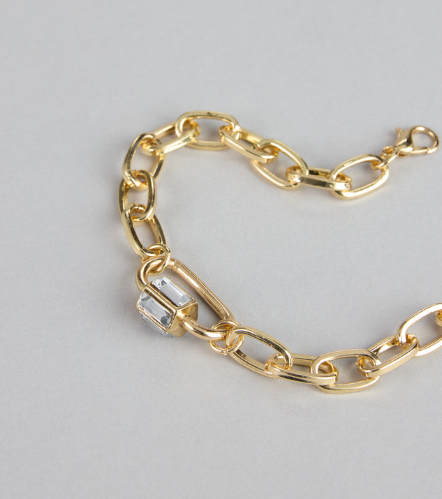 Windsor Linked Luxe Rhinestone Chain Bracelet - Image 3