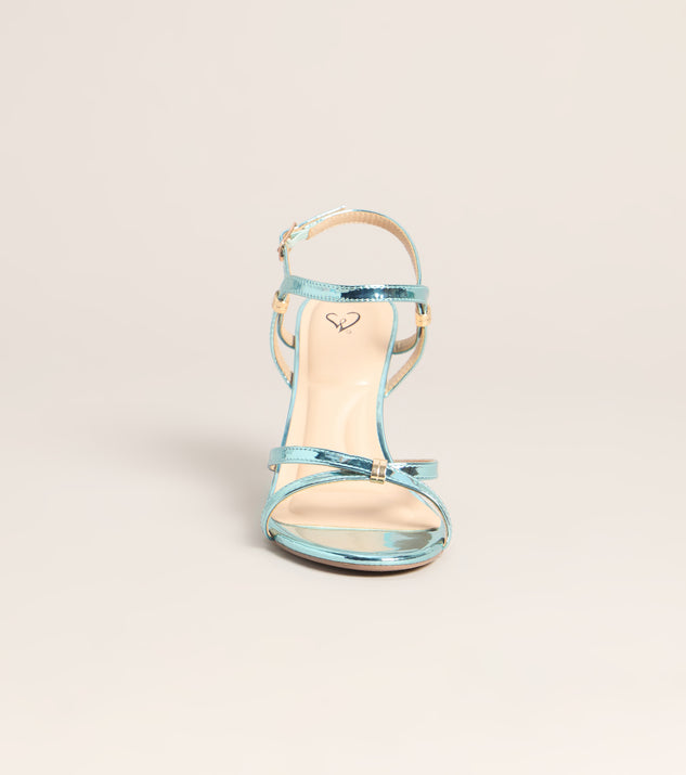 Windsor Liquid Shine Strappy Stiletto Heels - Image 3