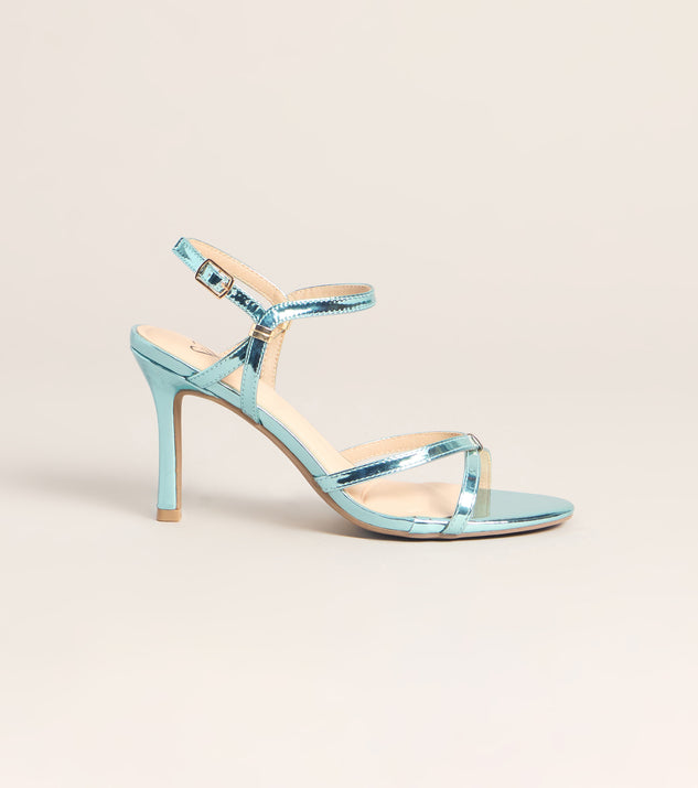 Windsor Liquid Shine Strappy Stiletto Heels - Image 2