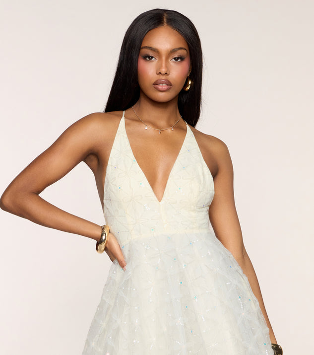 Windsor Lizza Sequin A-Line Mini Dress - Image 3