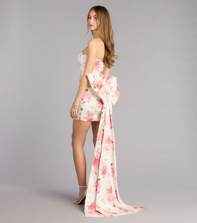Windsor Loraine Floral Bow Mini Dress - Image 2