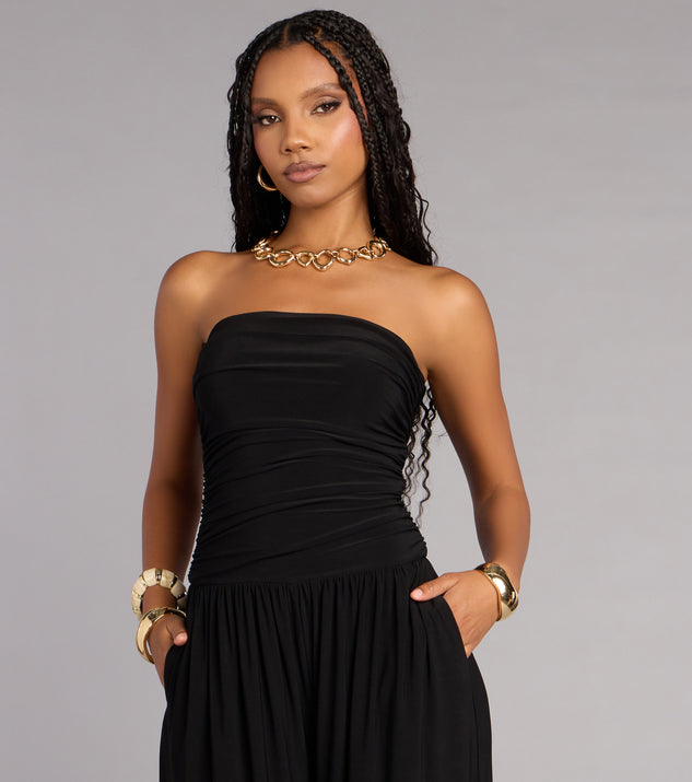 Windsor Low Effort Luxe Strapless Jumpsuit - Image 3