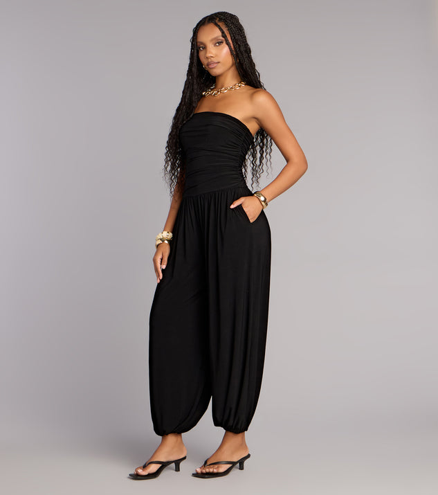 Windsor Low Effort Luxe Strapless Jumpsuit - Image 2