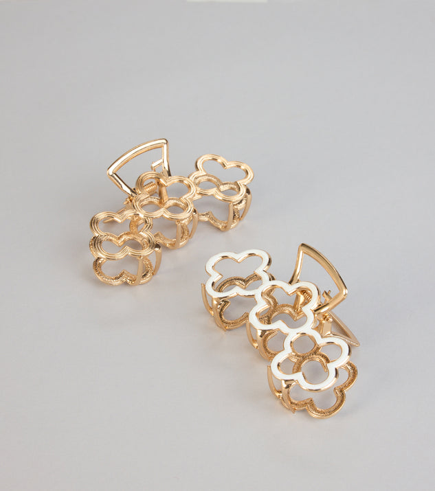 Windsor Lucky Charm Clover Claw Clip Set - Image 3