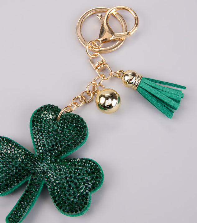 Windsor Lucky You Rhinestone Clover Keychain - Image 3