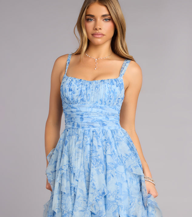 Windsor Luna Floral Ruffled Formal Dress - Image 3