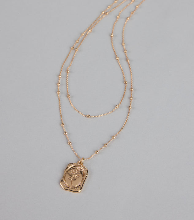 Windsor Luxe Layered Rose Pendant Necklace - Image 3