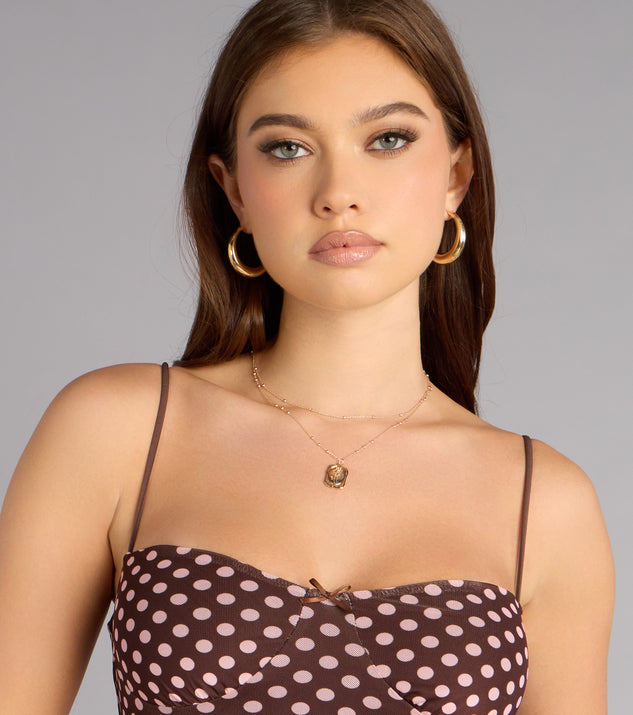 Windsor Luxe Layered Rose Pendant Necklace - Image 2