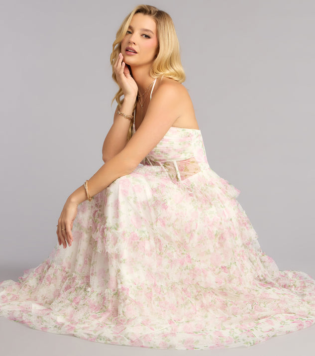 Windsor Lynn Floral Swiss Dot A-Line Ball Gown - Image 2