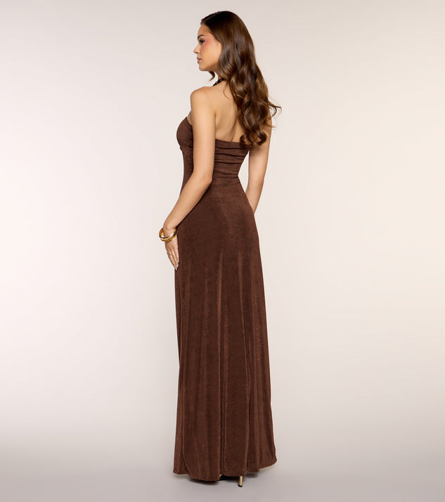 Windsor Maddie Halter Beaded A-Line Formal Dress - Image 2